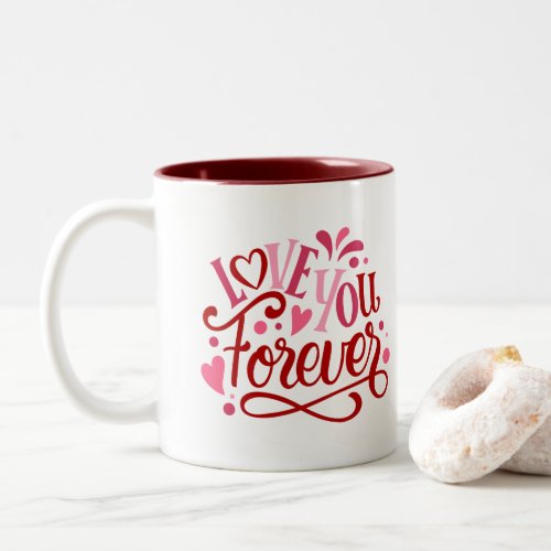 Love You Forever Personalized Photo and Message Two_Tone Coffee Mug