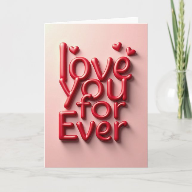 Love You Forever Romantic Card (Front)