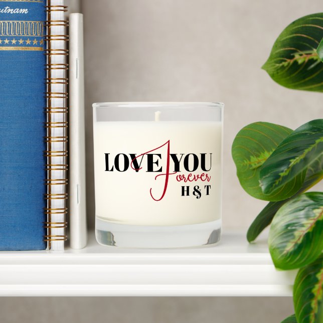 Love You Forever Valentines Day Custom  Scented Candle (Shelf)