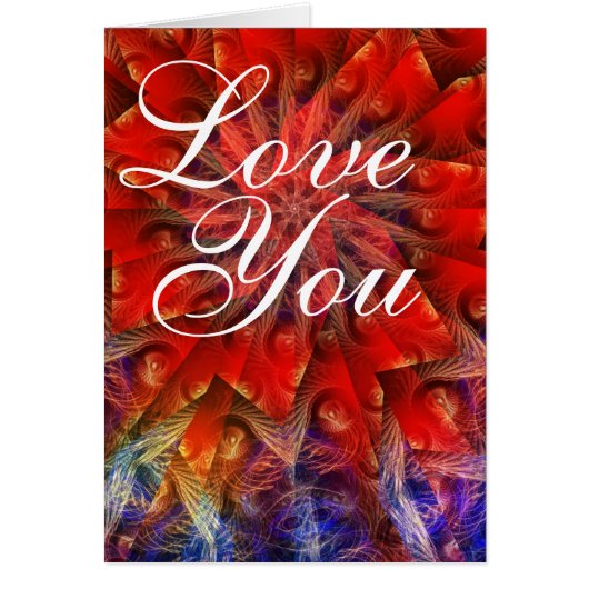 Love You Fractal Card (Front)