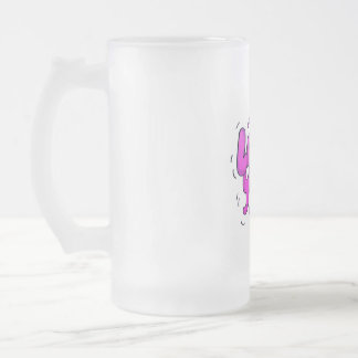 Love You Frosted Glass Beer Mug