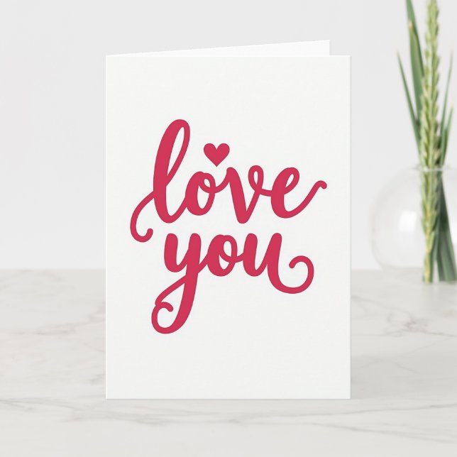 Love You Fuchsia Art Card (Front)