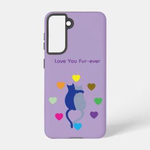 Love You Fur-ever Cat Galaxy Case – Purple