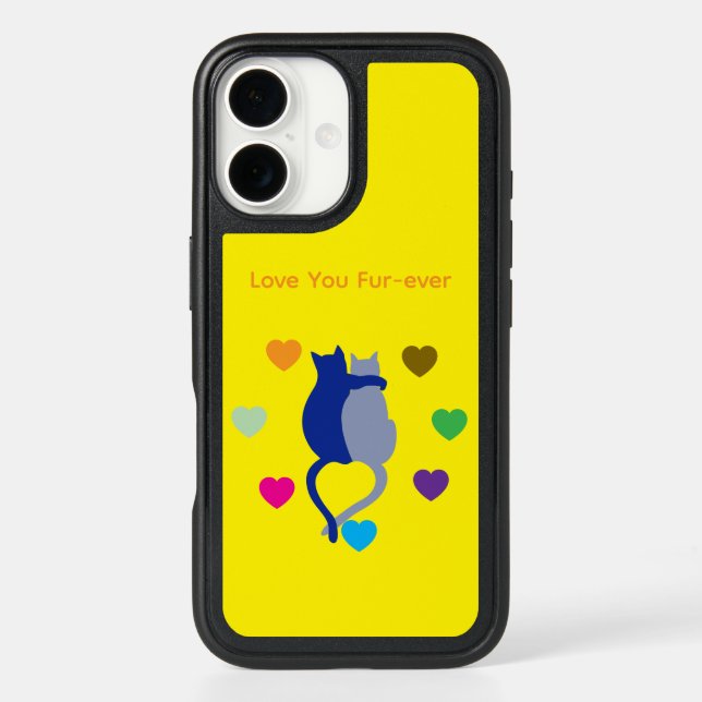Love You Fur-ever Cat OtterBox Case – Yellow (Back)