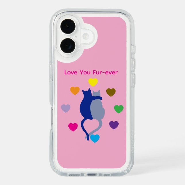Love You Fur-ever Cat Speck Case – Pink (Front)