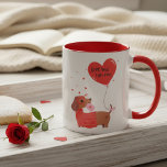 Love You Fur-Ever Cute Dachshund Dog Red Heart Mug<br><div class="desc">Say “love you fur-ever” with every sip ☕🐶❤️ This Love You Fur-Ever Cute Dachshund Dog Red Heart Mug features an adorable dachshund and a sweet red heart—perfect for cozy coffee, tea, or hot chocolate moments at home or the office. A cheerful everyday pick-me-up and a thoughtful gift for dachshund lovers,...</div>