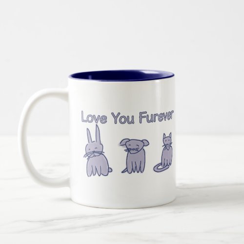 Love You Furever  Two_Tone Coffee Mug