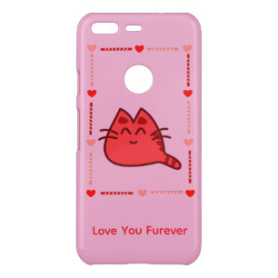 Love You Furever Valentine Cat iPhone Case