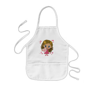 Love You Girl Kids Apron