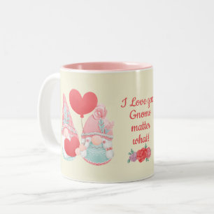 Love You Gnome Matter What - Gnome Couple Two-Tone Coffee Mug