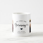 Love you Grammy Hearts Custom Two Photo Coffee Mug (Center)