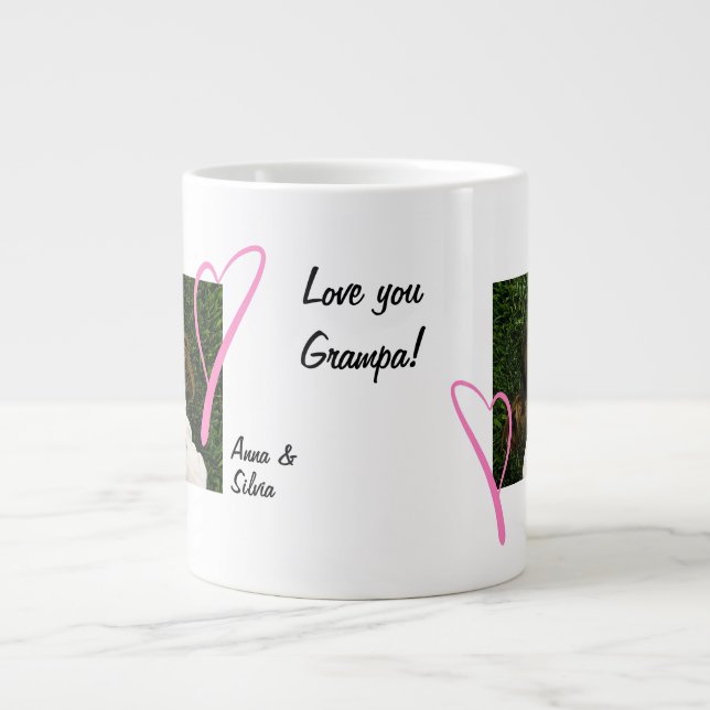 Love you Grampa! Giant Coffee Mug (Front)