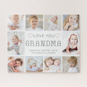 Love You Grandma 10 Photo Collage Jigsaw Puzzle