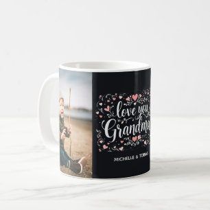Love You Grandma 2 Photo Custom Grandmother Gift Coffee Mug