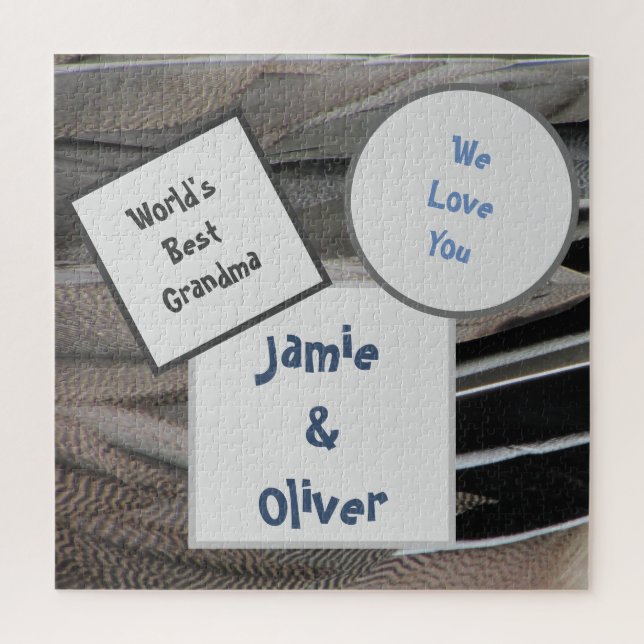 Love You Grandma Beautiful Duck Feathers Jigsaw Puzzle (Vertical)