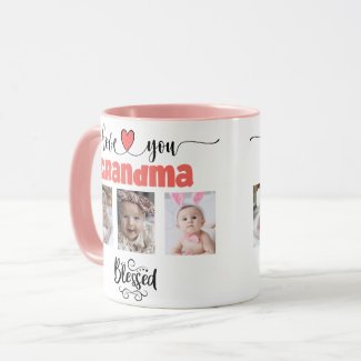 Love You Grandma Blessed 6 Photo Custom Collage