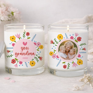 Love You Grandma Candle Personalized Photo Gift