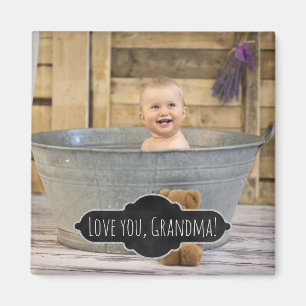 Love You Grandma Custom Instagram Baby Photo Magnet