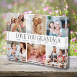 LOVE YOU GRANDMA Custom Name Photo Photo Block<br><div class="desc">👵💖 Capture the heart of family love with our custom-made LOVE YOU GRANDMA Photo Collage! Personalize it with grandchildren's names and fill it with timeless memories that celebrate the bond you share. Perfect for Mother's Day,  birthdays,  or just because. Show your grandma how much those moments mean to you.</div>