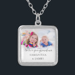 Love You Grandma Custom Photo Names Silver Plated Necklace<br><div class="desc">Love You Grandma Custom Photo Names. Make nana feel truly special this Christmas with this fully customisable design! Choose your favorite photo to replace the sample picture. Changes to colors of text can be made to better suit your photo if necessary via the customize further option.</div>