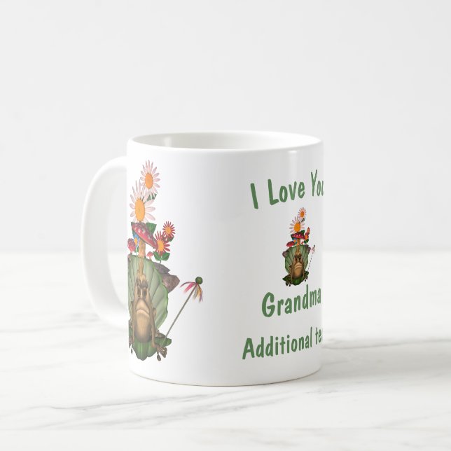 Love You Grandma Frog Princess Personalized  Coffee Mug (Front Left)