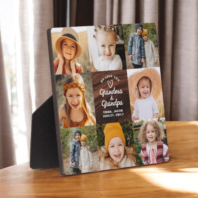 Love You Grandma Grandpa Wood Instagram Photo  Plaque (Creator Uploaded)