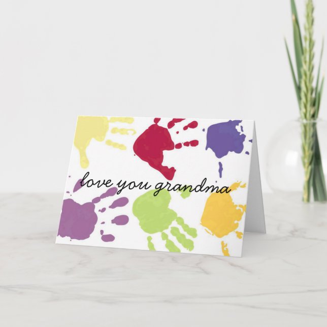 Love You Grandma Happy Birthday Card (Front)