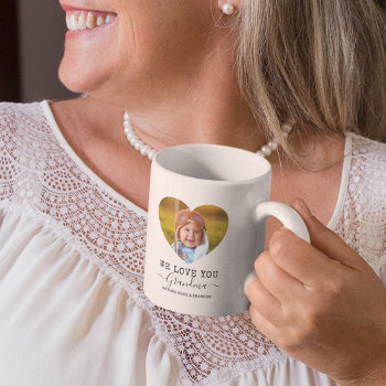 Love You Grandma Heart Photo Coffee Mug by bubblesgifts at Zazzle