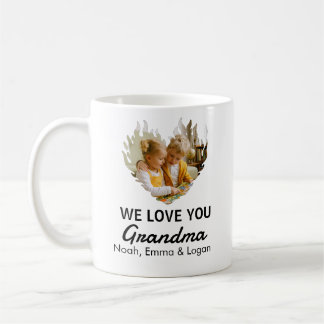Love You Grandma Heart Photo Coffee Mug