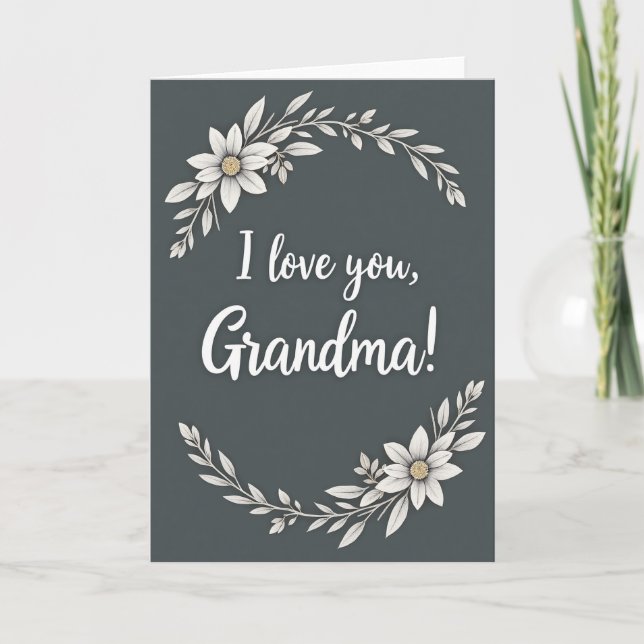 Love You Grandma Heartfelt Card (Front)
