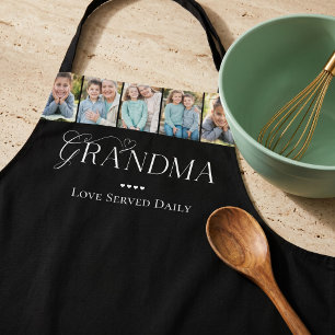 Love You Grandma Keepsake Grandkids Photo Collage Apron