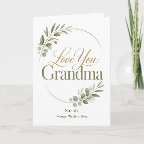 Love You Grandma Mother's Day Card