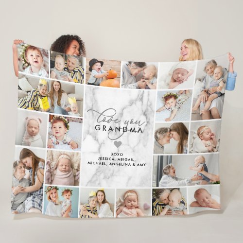 Love You GrandmaNanaGranOther 20_Photo Collage  Fleece Blanket