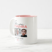 Love You Grandma/Nana/Other 3 Photo Custom Text Two-Tone Coffee Mug (Front Left)