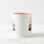 Love You Grandma/Nana/Other 3 Photo Custom Text Two-Tone Coffee Mug (Center)