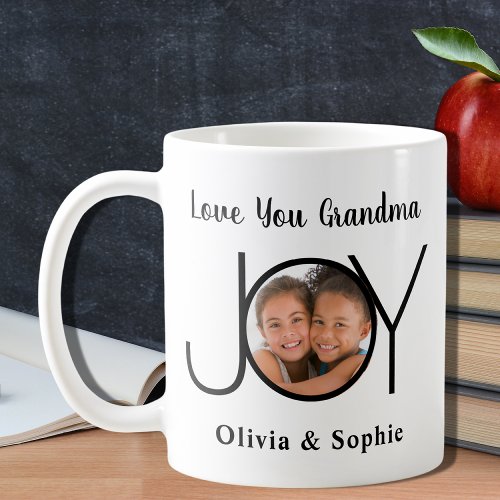 Love You Grandma Personalized Photo Coffee Mug