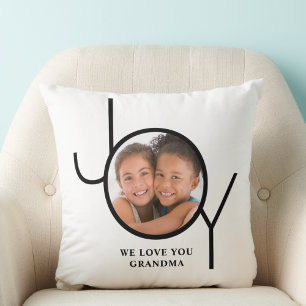Love You Grandma Personalized Photo Throw Pillow