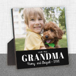 Love You Grandma Photo Family Modern Keepsake Plaque<br><div class="desc">Use a favorite family photo to easily create a keepsake plaque. Three lines of text let you express the special bond shown in the photo. This professional template will create a sentimental gift for any mother. Perfect size for placing on a living room mantle or an office desk. Consider this...</div>