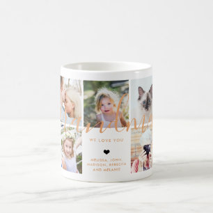 Love You Grandma   Photo Gift Calligraphy Orange Coffee Mug