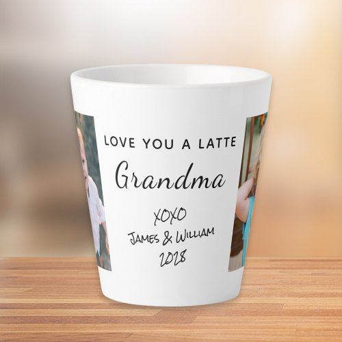 Love You Grandma Photo Latte Mug