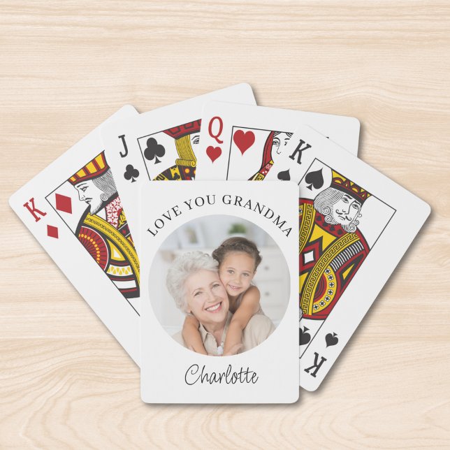 Love You Grandma Photo Poker Cards (Creator Uploaded)