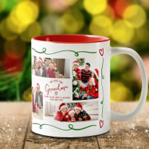 Love You Grandma Red Green Christmas Doodles Photo