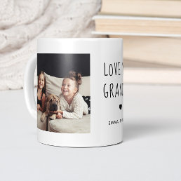 Love You Grandma | Two Photo Handwritten Text Coffee Mug