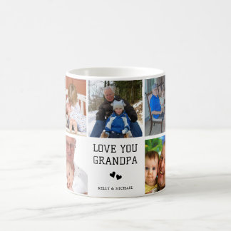 Love You Grandpa | Custom Photo Collage Coffee Mug