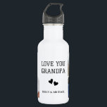 Love You Grandpa Custom Photo Collage Water Bottle<br><div class="desc">Keep Grandpa hydrated in style with this personalized "Love You, Grandpa" water bottle! Featuring a modern photo collage design, this custom bottle lets you add your favorite pictures to create a meaningful and practical gift. Perfect for on-the-go grandpas, whether they’re at the gym, traveling, or just relaxing at home. A...</div>