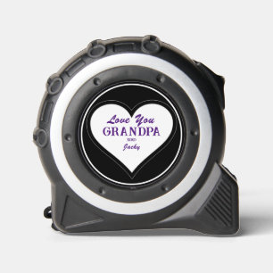 Love You Grandpa Gift Script Name Modern Handyman Tape Measure