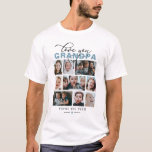 Love You Grandpa/Grampa/Other 9-Photo Custom Text T-Shirt<br><div class="desc">Add 9 photos and custom text to this modern photo blanket for grandfathers,  featuring the words,  'Love you (Grandpa/Grampa/Grampy/Other)' and 'You're the best!' (or other text). If you need any help customizing this,  please message me using the button below and I'll be happy to help.</div>