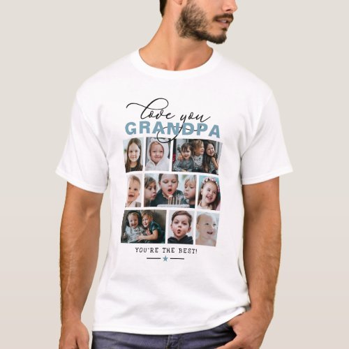 Love You GrandpaGrampaOther 9_Photo Custom Text T_Shirt