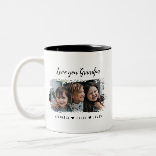 Love You GrandpaGrampsOther Photo  Names Two_Tone Coffee Mug
