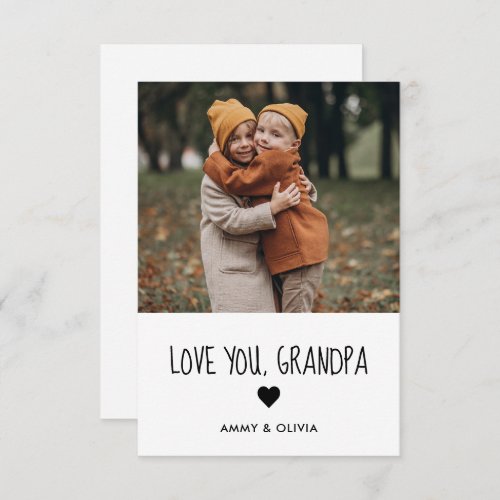 Love You Grandpa photo Card